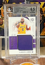 2021-22 Panini National Treasures LeBron James Tremendous GU Patch /99 BGS 6.5