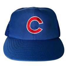 Chicago Cubs Vintage Annco Mesh Trucker Hat Cap Size Medium Large Excellent 80’s