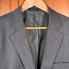 Joseph Feiss Blazer Mens 42L Gray 2 Button Sport Coat Super 100s Wool Jacket