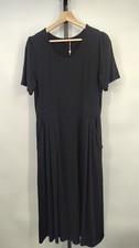 Quince Women Tencel Jersey Short Sleeve Midi Dress Black Basic Sleeved L