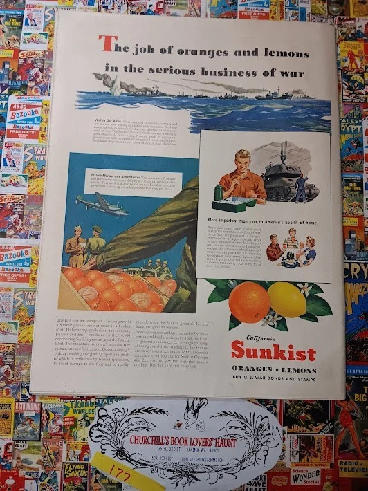 1943 ФЕВРАЛЯ 27 СУББОТА ВЕЧЕР ПОЧТА ЖУРНАЛ - ИЗЯЩНЫЙ ИЛЛЮСТРИРОВАННЫЙ ЧЕХОЛ - H 524 - Изображение 2 из 3