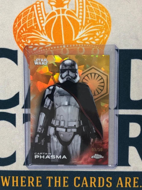 2025 Topps Chrome Star Wars CAPTAIN PHASMA FORCE AWAKENS Yellow Sapphire /50 BL1