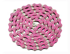 YBN Chain 1/2x1/8x112 Pink/Chrome  1/2" x 1/8" 112L FIXIE BMX CHOPPER CRUISER