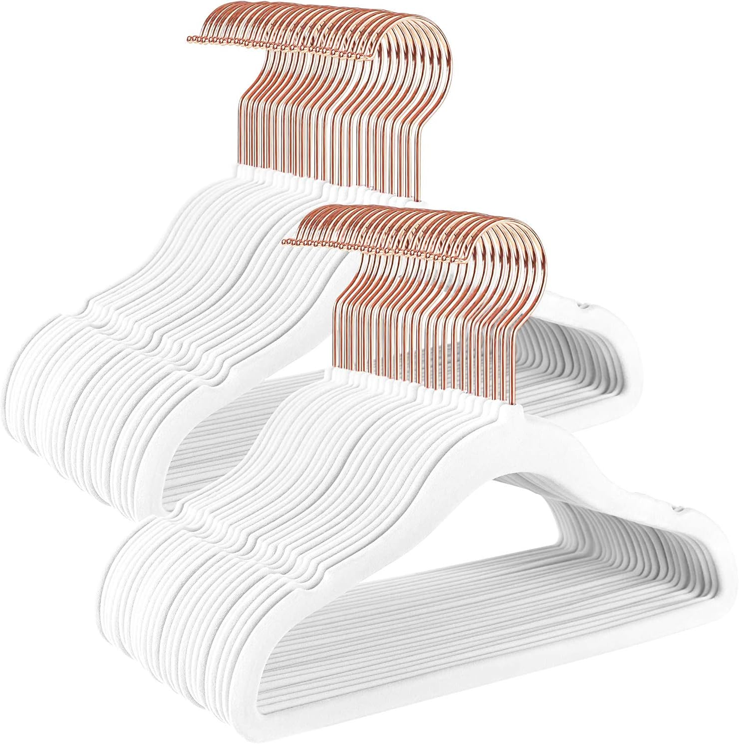 Non-Slip Kids Velvet Hangers 50 Pack 11.8 Inch Space Saving Clothes Hangers-image