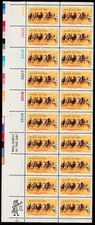 U.S. Sc. #1528, MNH, Upper Left Plate Strip, 10c Horse Racing