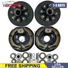 12"x2"Electric Trailer Self Adjusting Brake 8-6.5" Hub Drum Kit For 7000 lb Ax.