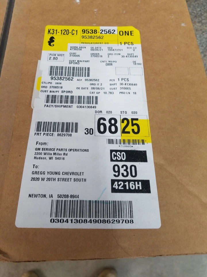 NEW General Motors Front Right windoRegulator 95382562 Chevrolet Cruze 2011-2015 - Image 3 of 4