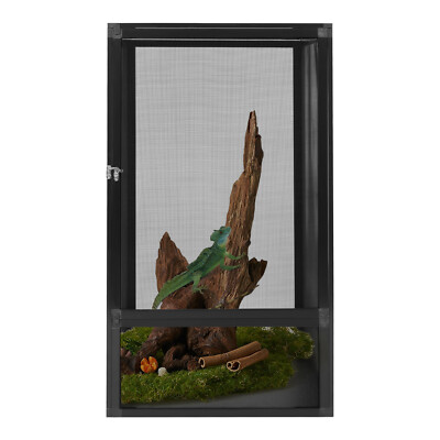 Reptile Pet Feeding Net Box Aluminum Alloy Micro Habitat Terrarium Enclosure