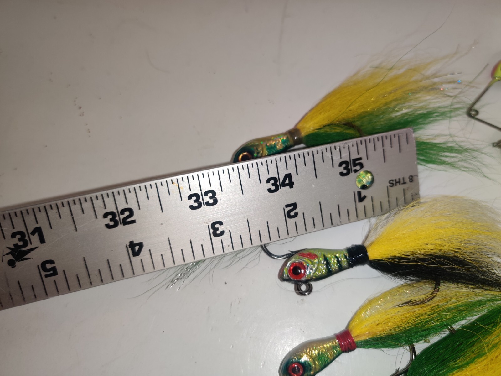 Lot of 9 Jig Fishing Lures Bucktail Hair 1/2oz and 1/4 oz Bass