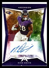 2022 Panini Chronicles Ascension Mike Davis Auto #ASC-MID Baltimore Ravens