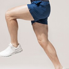 Mens Sports Quick Dry Running Shorts Casual Gym Fit Beach Pants Drawstring Basic