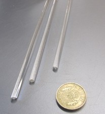 Acrylic Extruded Round Rod, Clear .187" 3/16" Dia x 6' Length, 25 Units