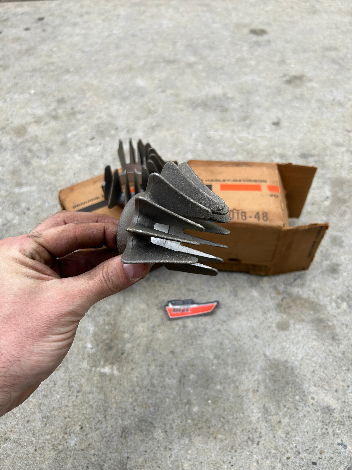 NOS Vintage Harley Sportster XLCH XL XLA Finned Exhaust Clamps eBay