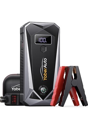 NewYaber 3000A Auto Akku Sprungstarter 12V Booster 21800 Power Bank Kompass LED