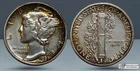 1939 Mercury Dime, Almost Uncirculated, Rainbow Toned, Ryan's Rare Coins, C7704