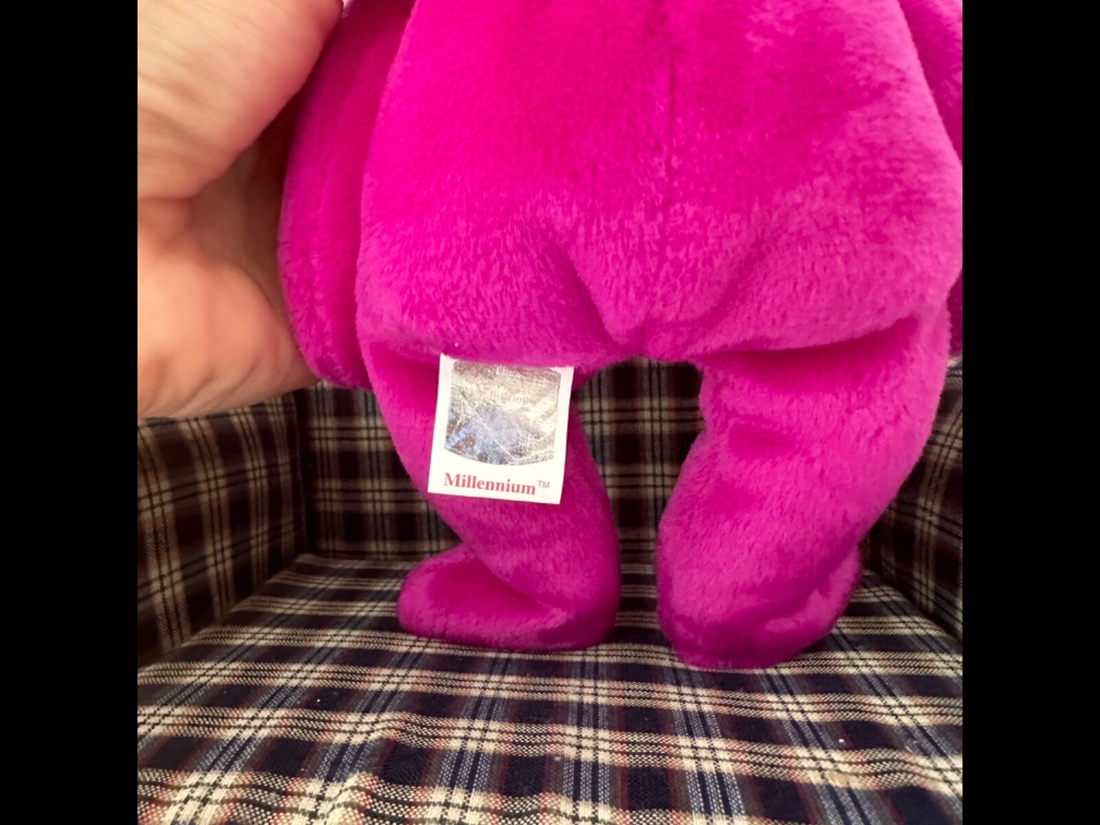 Rare Ty Beanie Babies Millennium “millenium” Purple Beanie Bear 1999