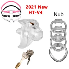 Nub Male Chastity Device Cage Auxiliary belt For Men HT-V4 Resin Adults 4 Rings