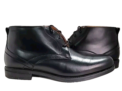 Florsheim Men’s Black Leather Boot, Size 9.5 Duke Bike Toe Zipper Boot Men main image 2