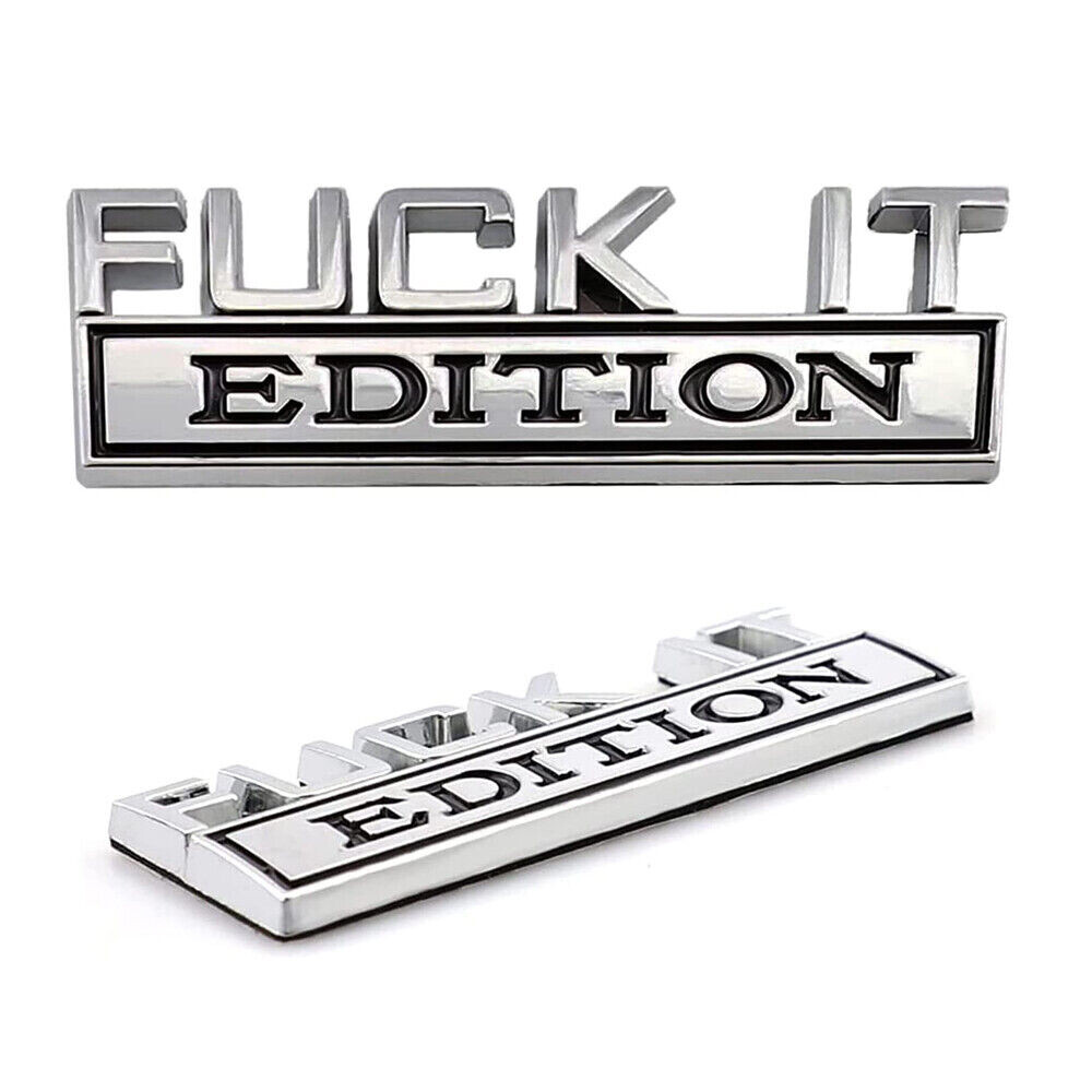 Adesivo Emblema Badge “FUCK-IT EDITION” Rosso E Argento – Decalcomania Auto Universale - Foto 5