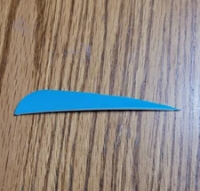 4 inch Feathers Right Wing Parabolic Cut 100 pack Turquoise 