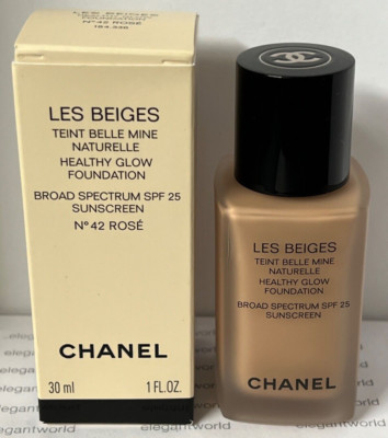 CHANEL LES BEIGES HEALTHY GLOW FOUNDATION Broad Spec SPF 25 Sunscreen N° 42 ROSE