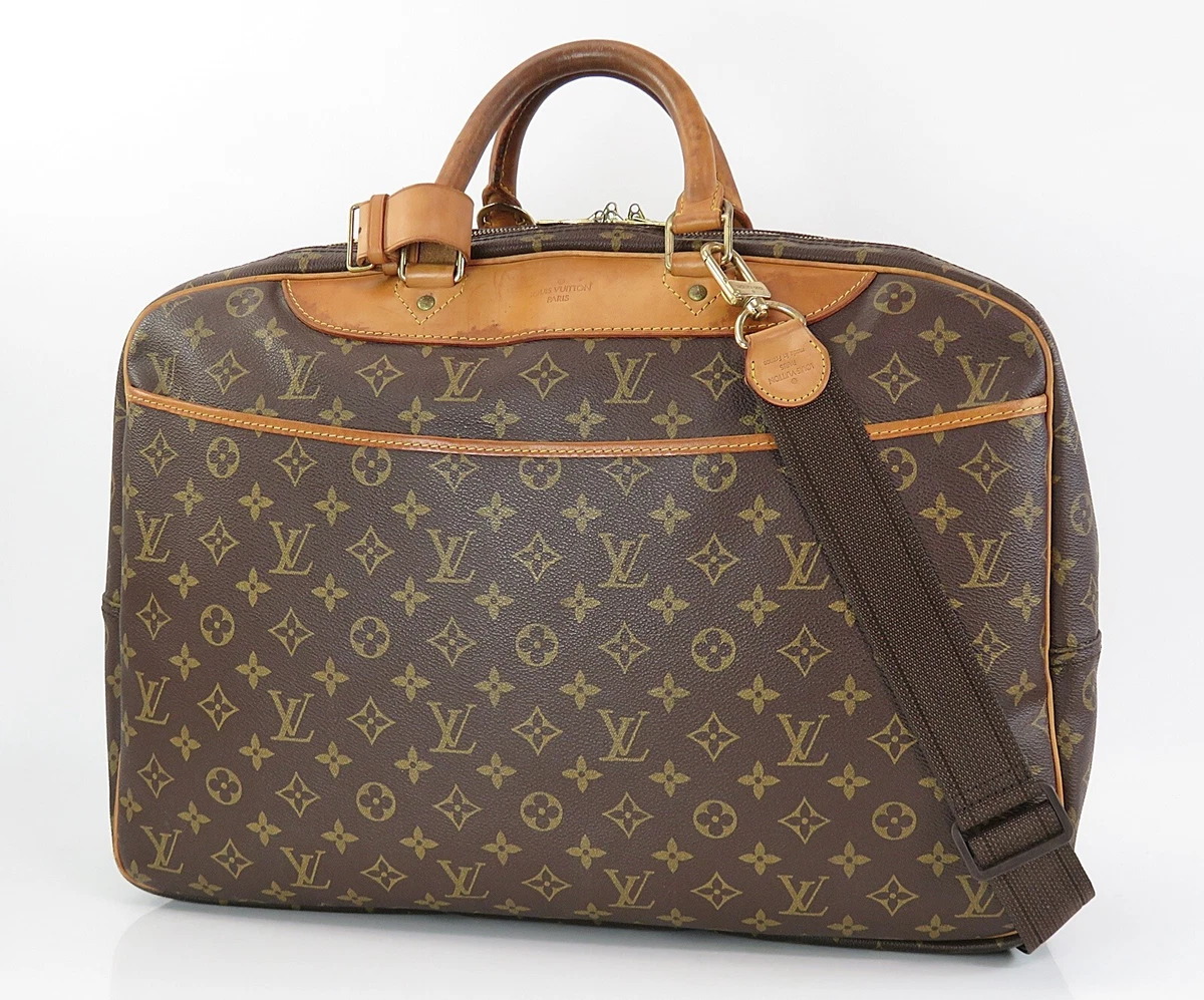 Auth LOUIS VUITTON Alize 2 Poches Monogram Suitcase Travel Bag