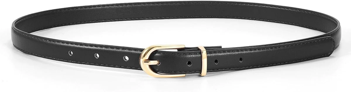 JASGOOD Womens Thin Leather Belt Skinny Fit waist size 26-31 inch