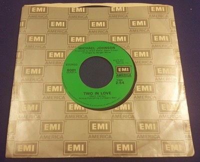 MICHAEL JOHNSON Bluer Than Blue/Two In Love 45 Record EMI Records 8001
