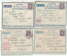 1943/4 4 x AIRMAIL LETTERS EX HMS PROMETHIUS TO MRS LEONARD HOLT BIRMINGHAM WW2