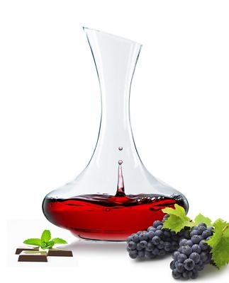 Weinkaraffe 1,5 Liter Dekantier Glaskaraffe Mundgeblasene Karaffe Wein Glas  