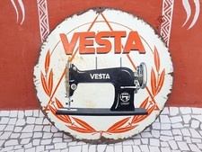 1930s Vintage Vesta Nähmaschine Lo Dietrich Emaille Schild Brett Germany EB71