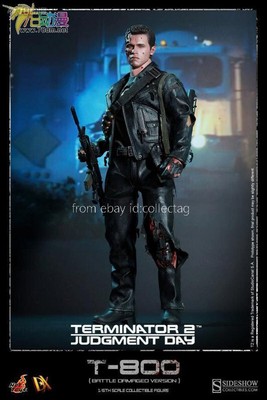 特撮 Hot Toys T-800 (Battle Damaged) DX13 Hot Toys DX13 Terminator 2: Judgment Day 1/6 T-800 Battle