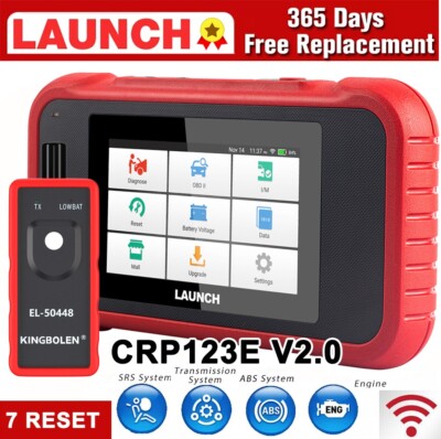 LAUNCH CRP123E V2.0 Elite OBD2 Scanner Reader Car Engine ABS SRS Diagnostic Tool