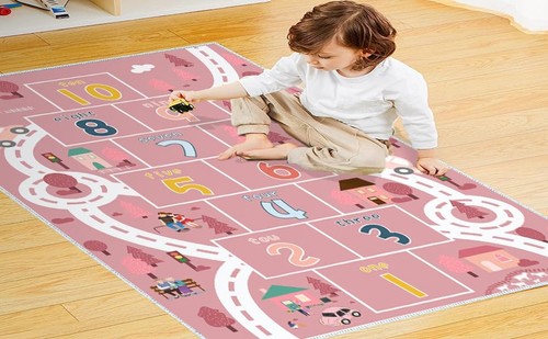 Hopscotch Rugs for Kids, Kid Rug for Bedroom,Road Rug, Playroom Rug for Kids ... - Picture 5 of 9