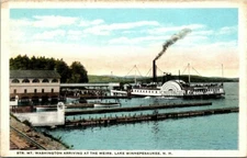 Postcard Str Mt Washington Arriving At The Weirs Lake Winnipesaukee NH