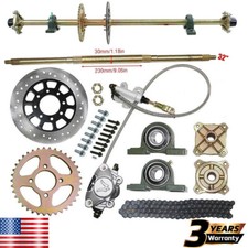 44.8"32" ATV Quad Go Kart Rear Live Axle Kit Sprocket Brake Wheel Hub Go Cart US