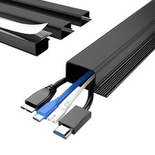 4 Pack Delamu Cable Management Under Desk- J Channel Cable Raceway, 62.8'' Co...