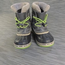 Sorel Boots Childrens 13 Gray Yoot Pac TP Waterproof Lace Up Leather NC1880-011