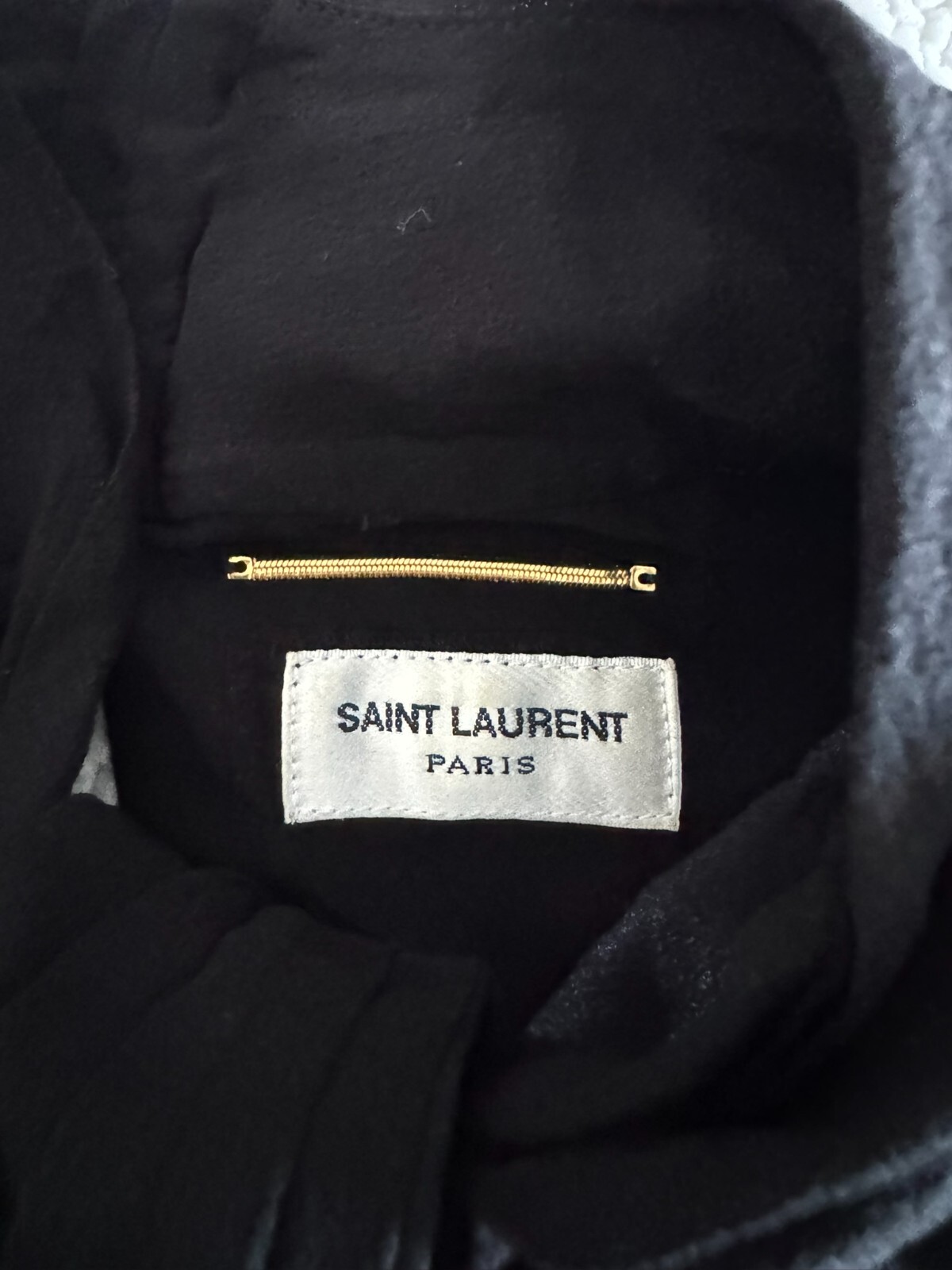 Blusa Saint Laurent Donna 38 Nero 100% Seta Made in Italy Pre Owned