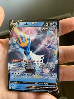 Empoleon V Rapid Strike Full Art Holo Rare - Battle Styles Pokemon TCG