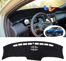 JJMY For Hyundai Tucson 2022-2024 Black Non-Slip Dashboard Cover Dash Mat Pad