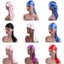New-Smooth-Silk-Durag-For-Waves-Men-Women-Nylon-Cap-Solid-Color-Durable-Deluxe miniatuur 1