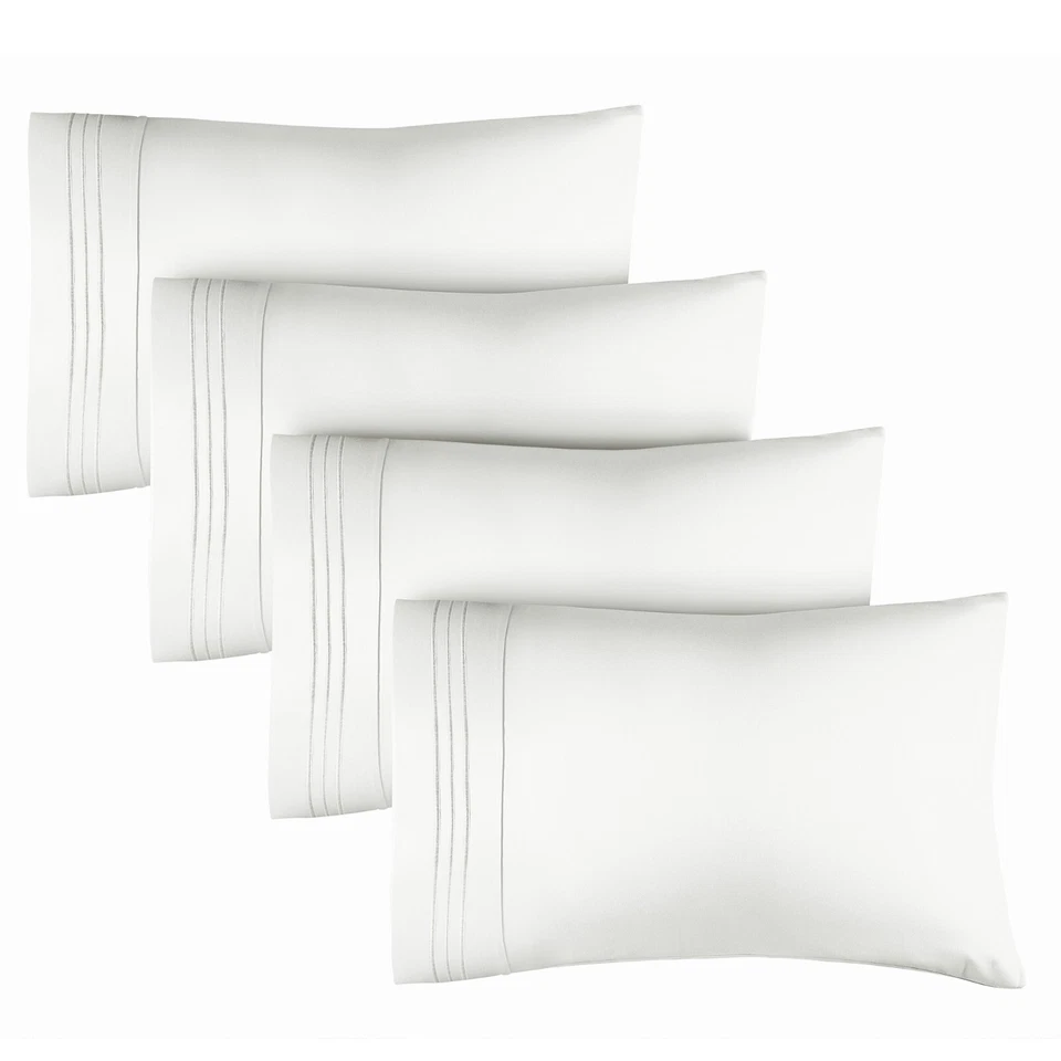 Pillow Cases Set of 4, Hotel Quality Soft Microfiber Pillow Covers by CGK Linens - Image 2 of 3