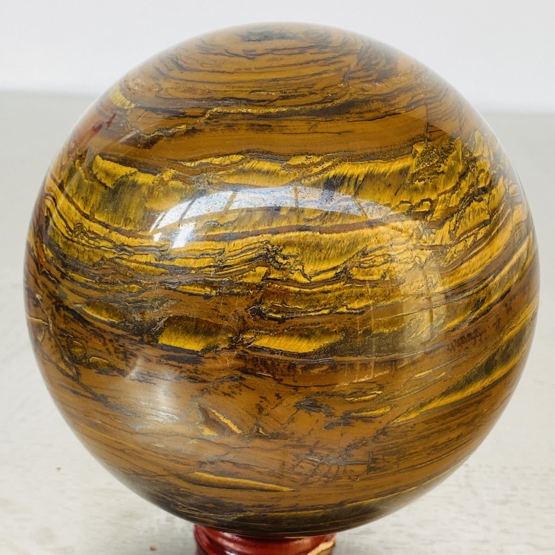 Natural Tiger Eye stone ball quartz crystal ball Reiki healing 2340G