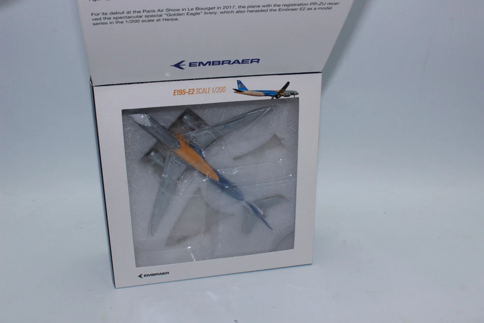 !! Sale !! Herpa 572064 Wings 1:200 Embraer E195-E2 Golden Eagle New OVP - Image 3 of 4