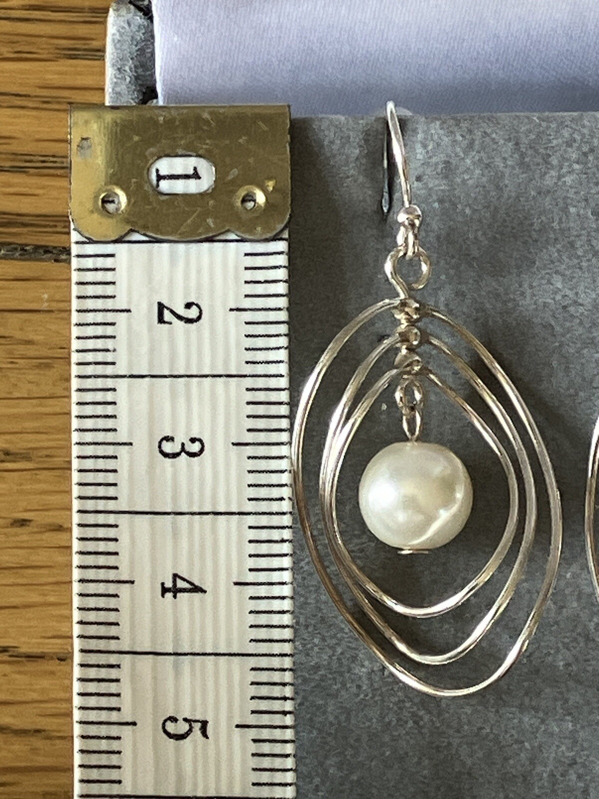 Sterling Silver Long Dangly Multi Loop Earrings W… - image 11