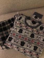PJs Star Wars Top And Plaid Bottom L