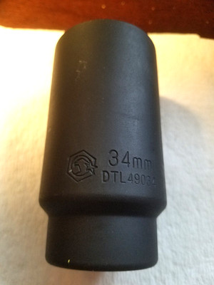 Matco Tools 1/2'' Drive 6 Point 34mm Deep Impact Socket # DTL49034