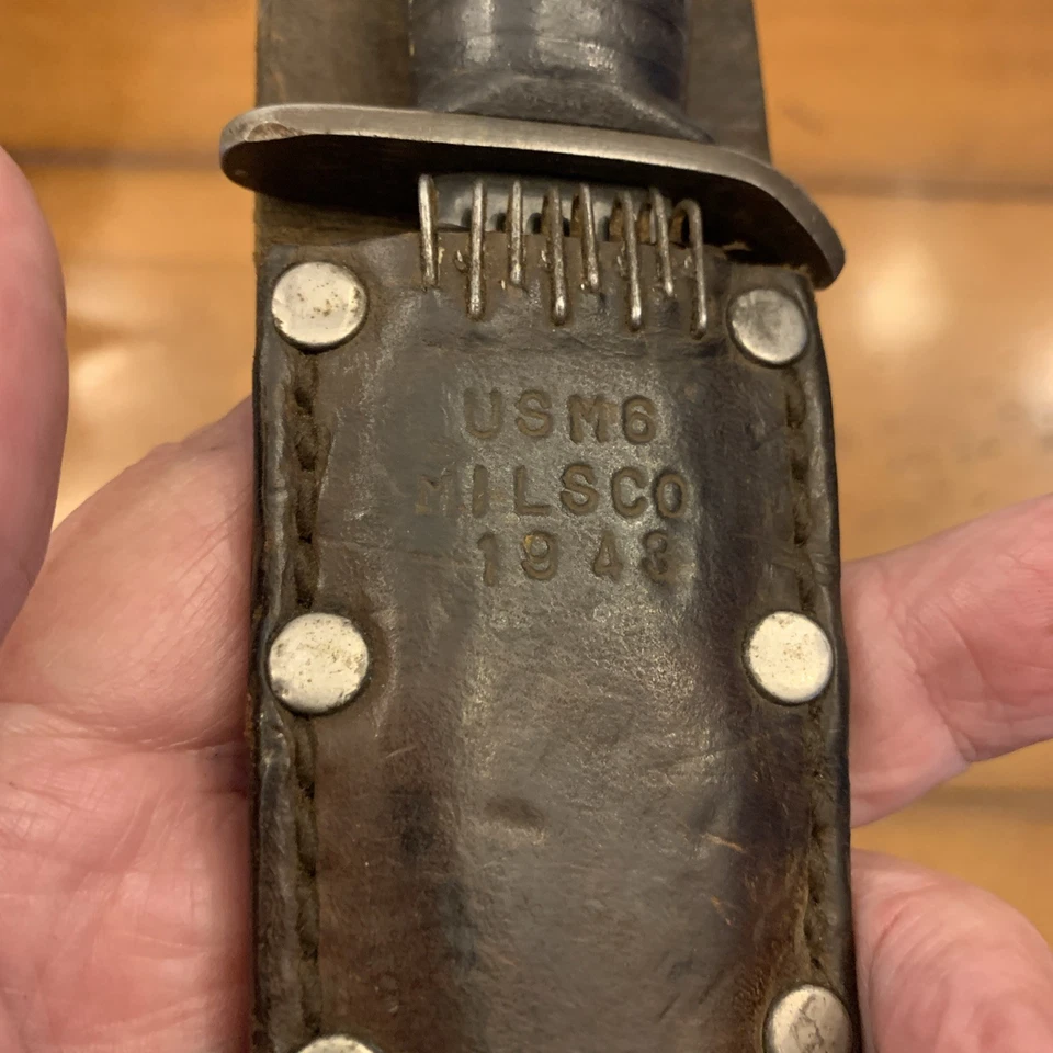 Cuchillo de combate original Ww2 Case M3 con funda original Milsco Usm6 1943 Foto 2 de 4