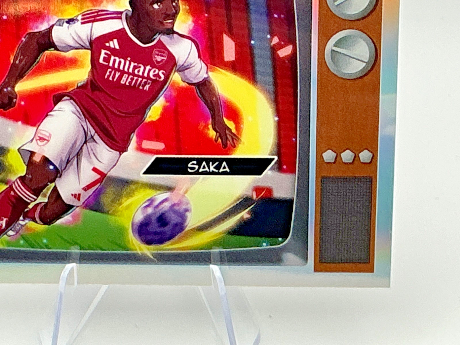 Bukayo Saka - 2025-26 Topps Chrome Premier League Anime SSP #CA-BS Arsenal view 3
